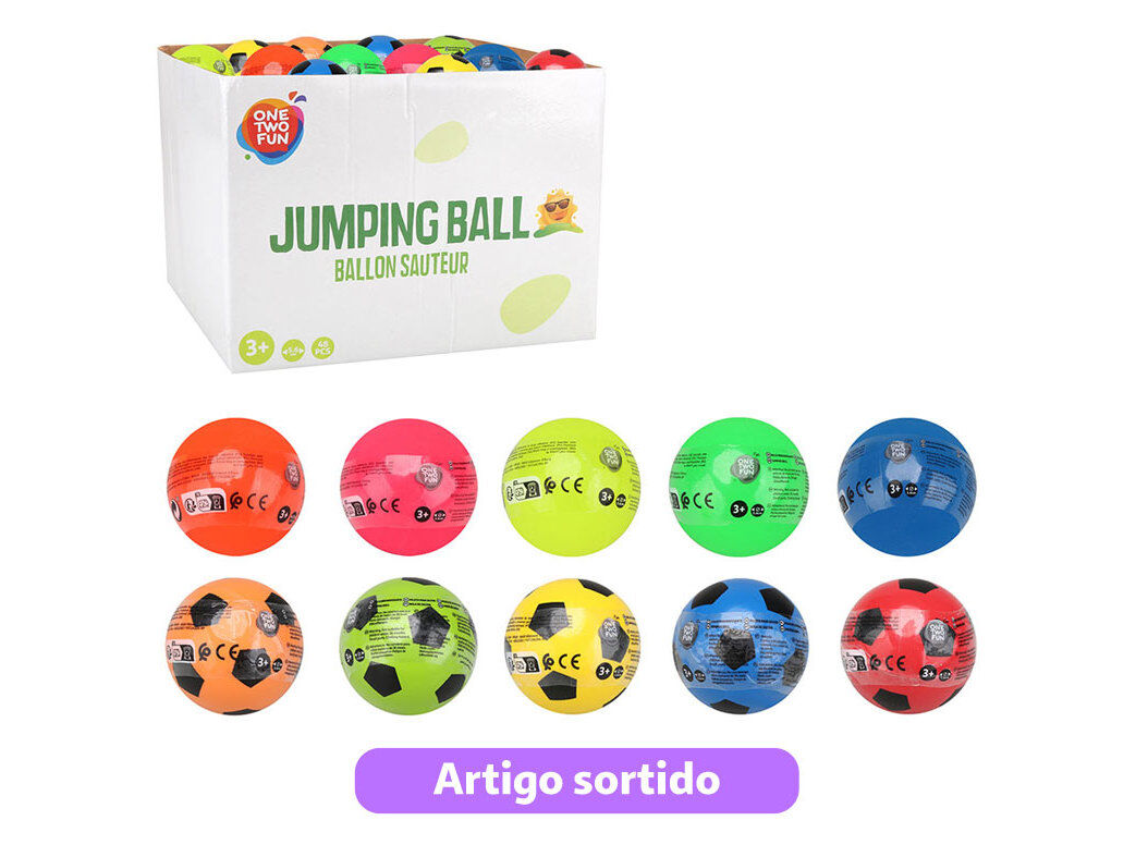 BOLA SALTITONA ONE TWO FUN &Oslash;5.6CM CORES SORTIDAS