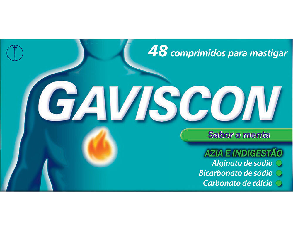 COMPRIMIDOS GAVISCON MASTIGAR 250+133.5+80MG MENTA 48UN
