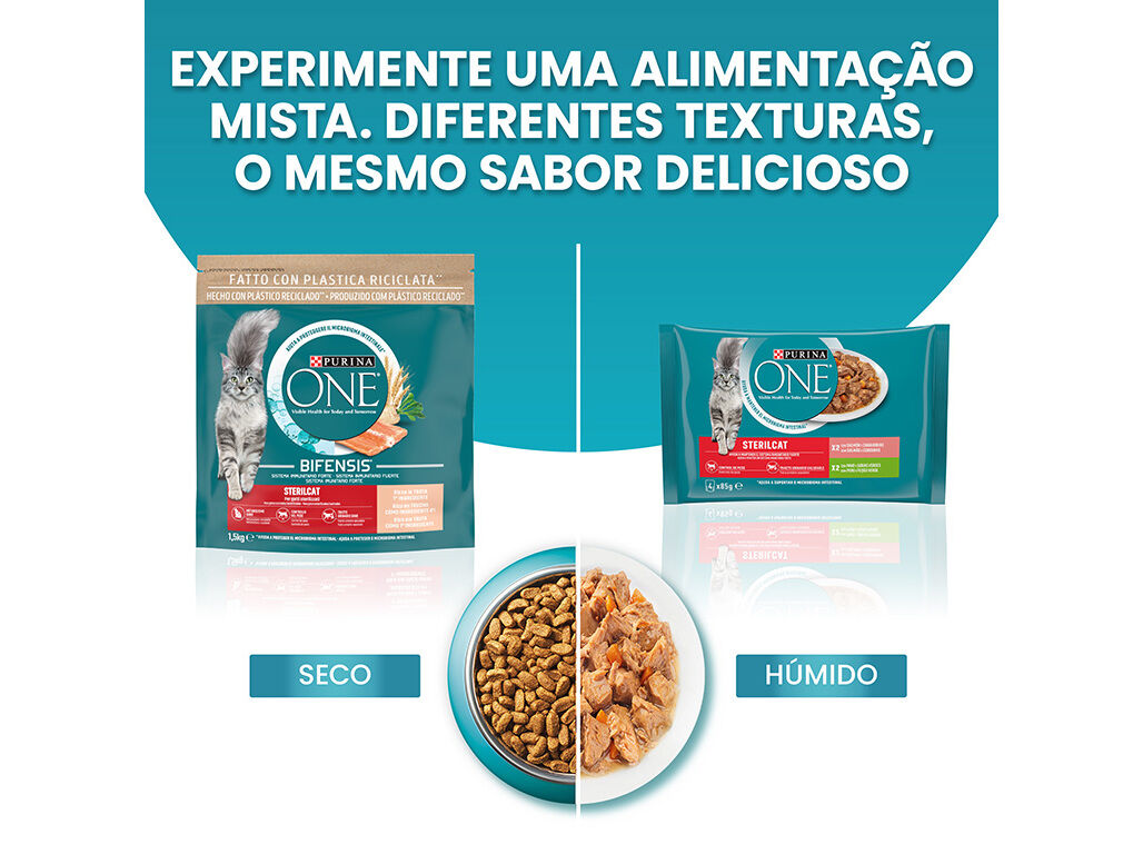 RA&Ccedil;&Atilde;O PARA GATO PURINA ONE ESTERILIZADO TRUTA 1.5KG image number 7