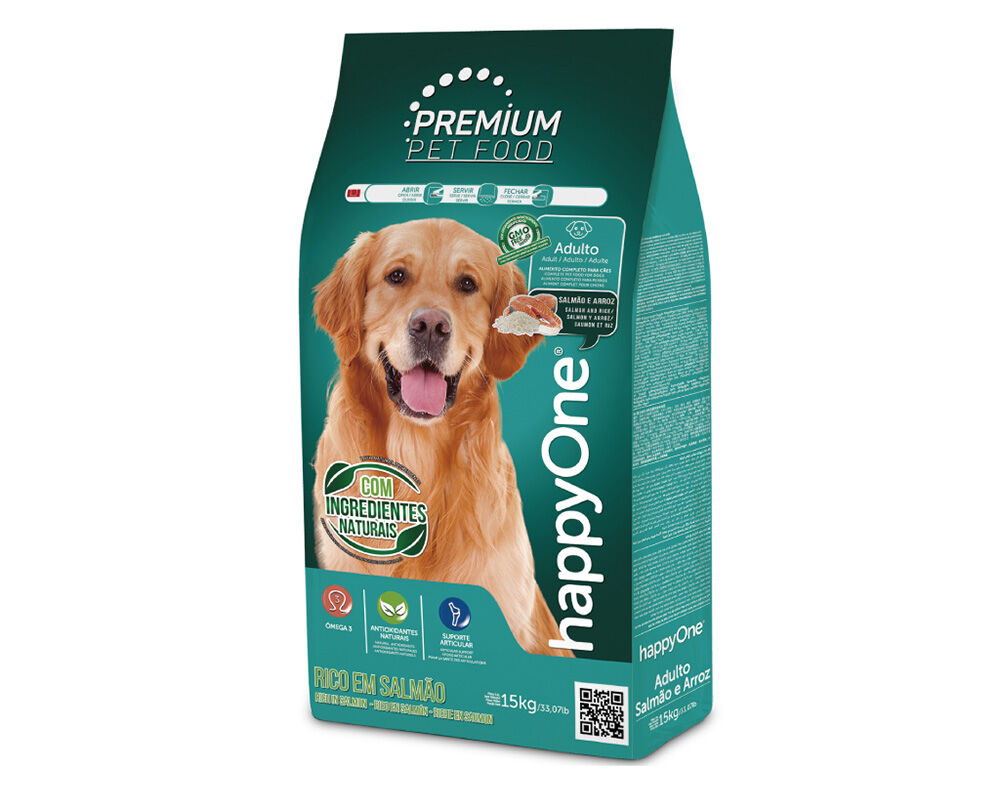 RA&Ccedil;&Atilde;O PARA C&Atilde;O HAPPYONE PREMIUM SALM&Atilde;O E ARROZ 15KG image number 0