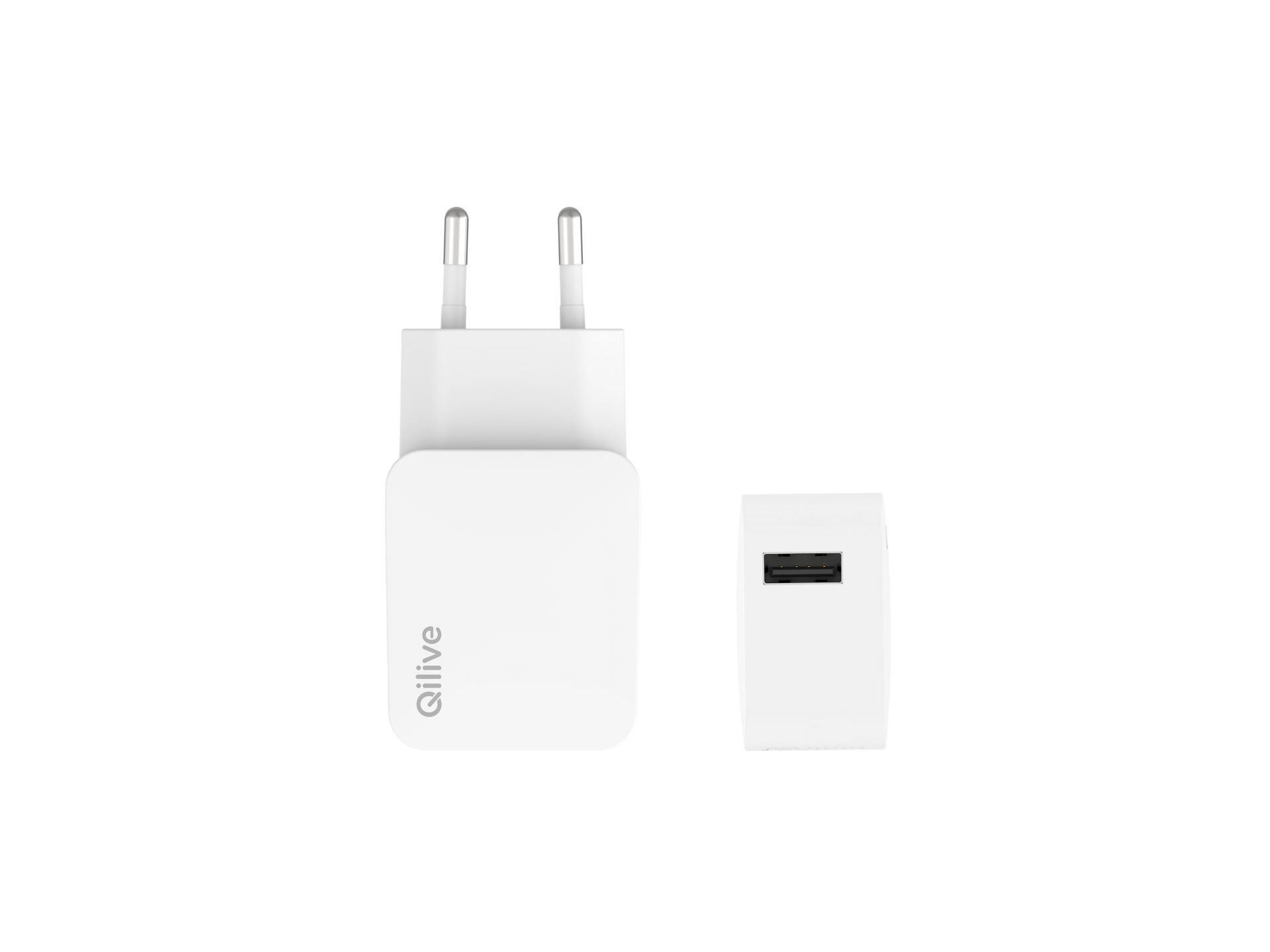 CARREGADOR 1 USBA 15W QILIVE 600183079 BR CABO USBA-USBC image number 0