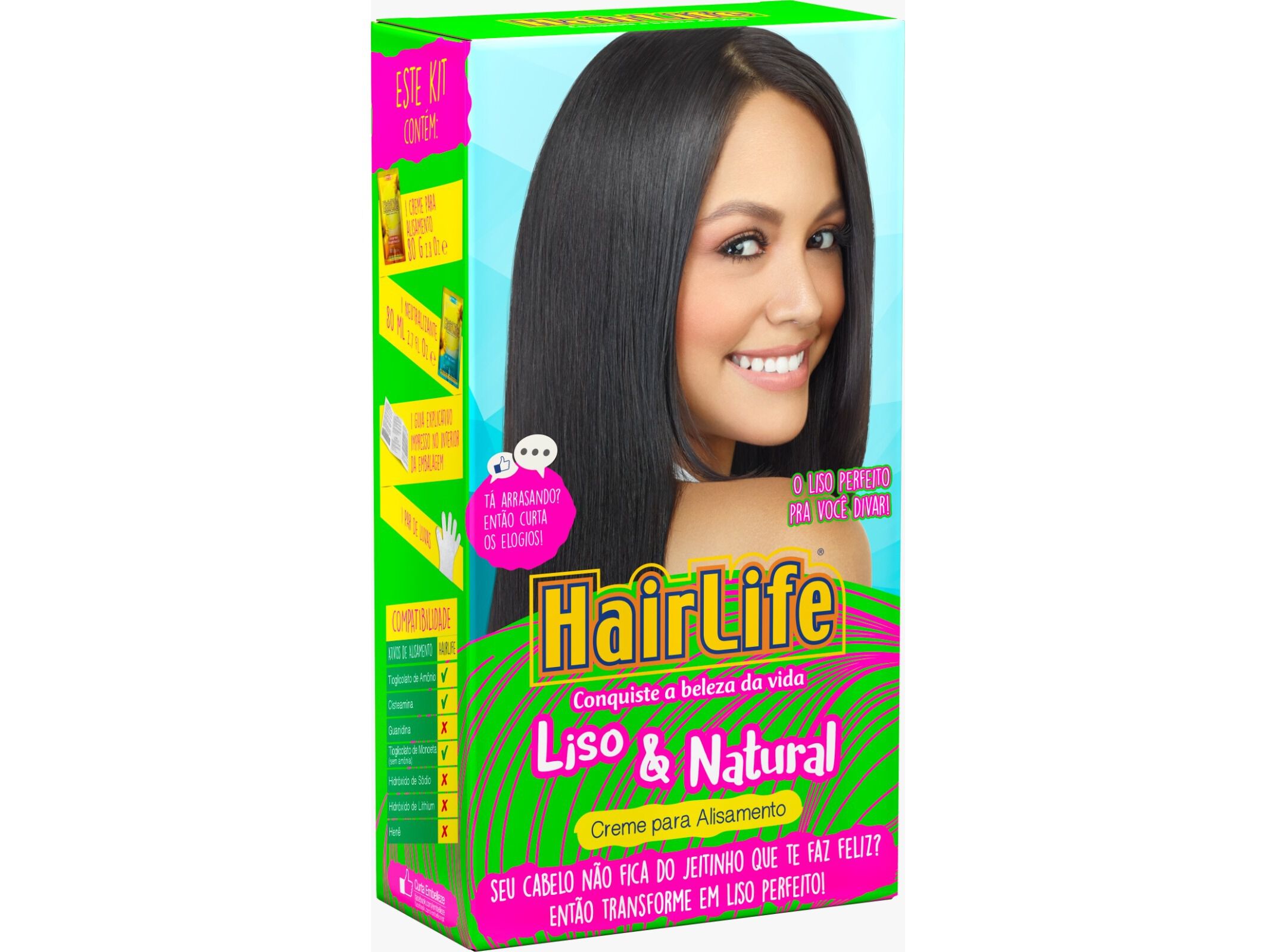 CREME ALISAMENTO HAIR LIFE CABELO LISO 206G