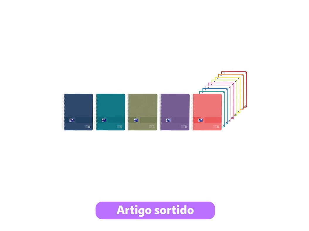 CADERNOS A4 PAUTADO POLIPROPILENO OXFORD LIVE&GO 160 FOLHAS CORES SORTIDAS image number 0