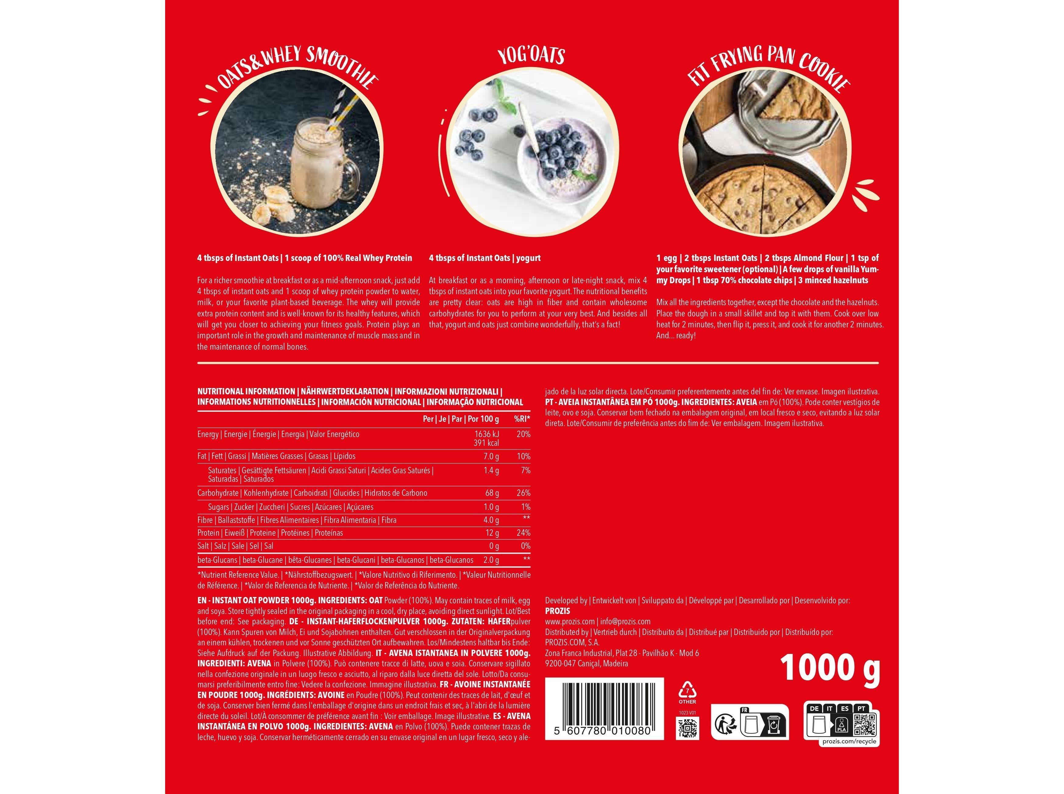 AVEIA PROZIS INSTANTANEA NATURAL 1000 G image number 2