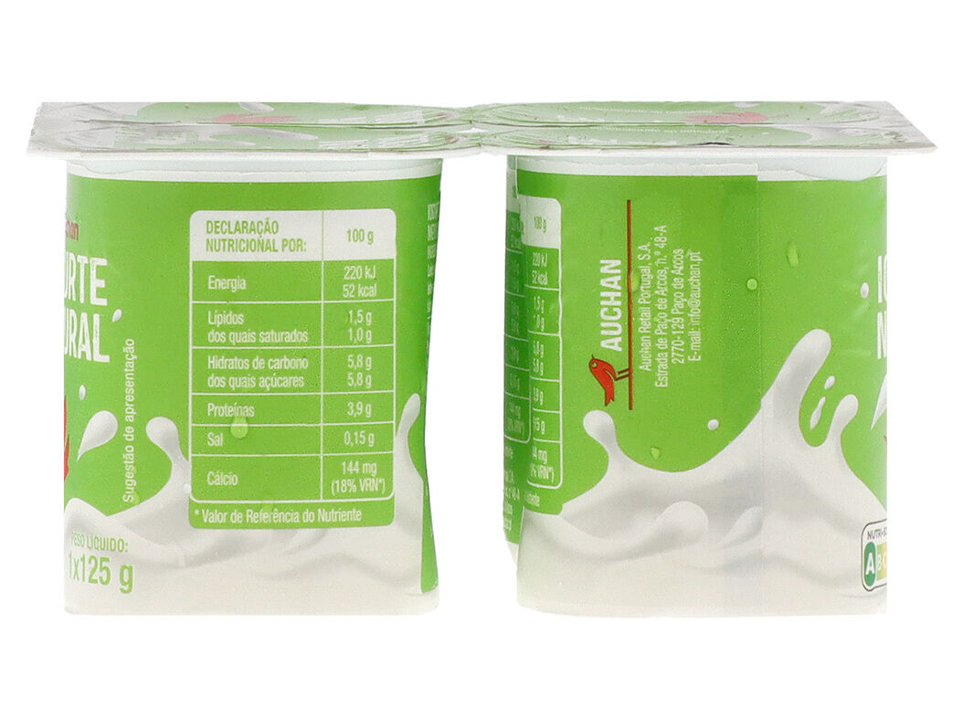 IOGURTE AUCHAN NATURAL 4X125G image number 2