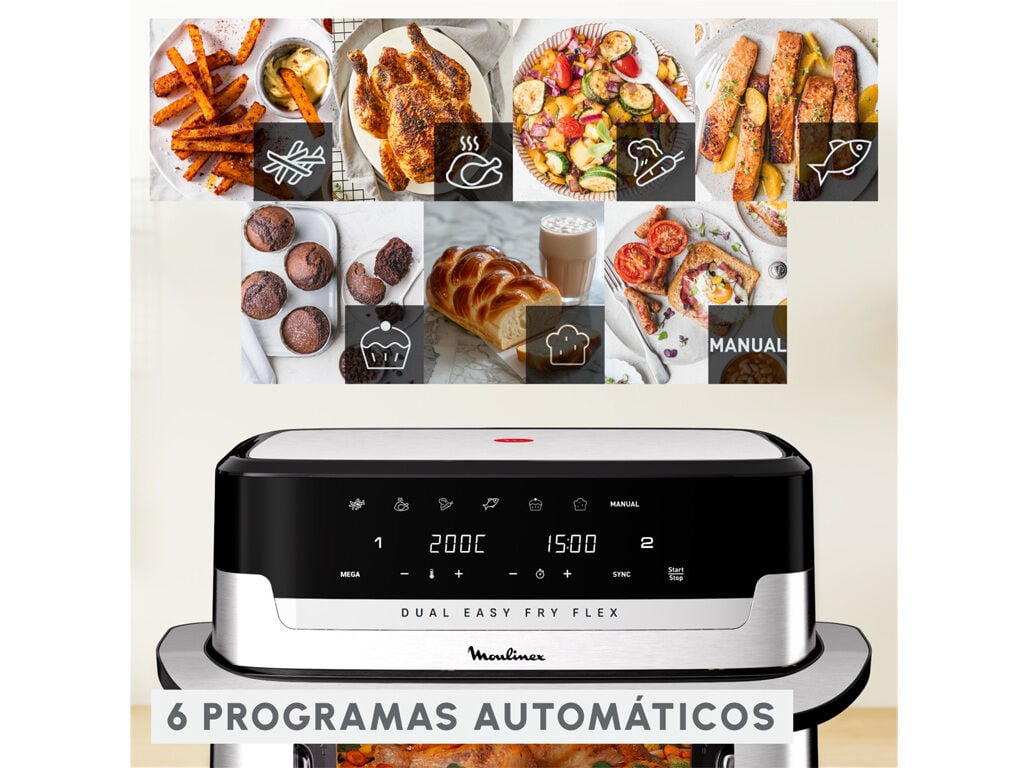 FRITADEIRA SEM &Oacute;LEO MOULINEX EZ922DF0 DUAL EASYFRY FLEX image number 1