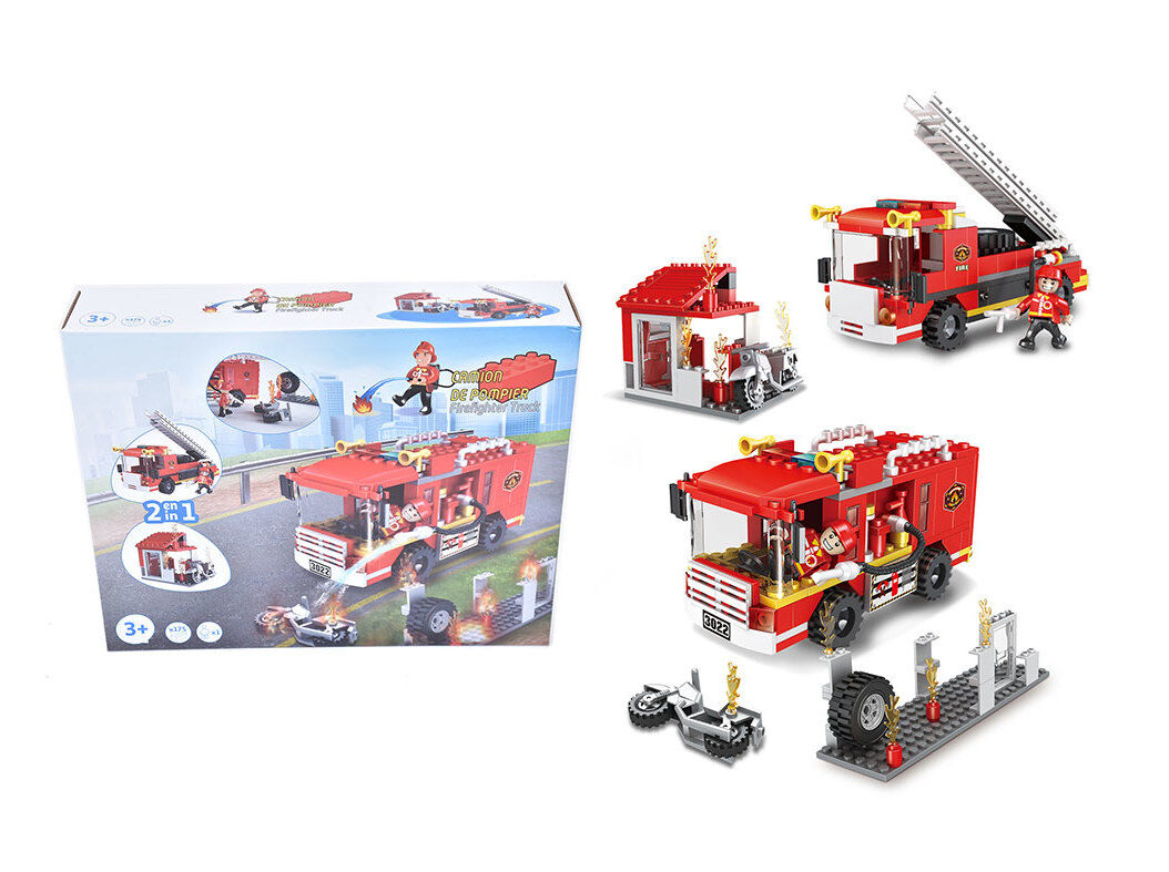 PE&Ccedil;AS CONSTRU&Ccedil;&Atilde;O 2 EM 1 QUARTEL+CARRO BOMBEIROS