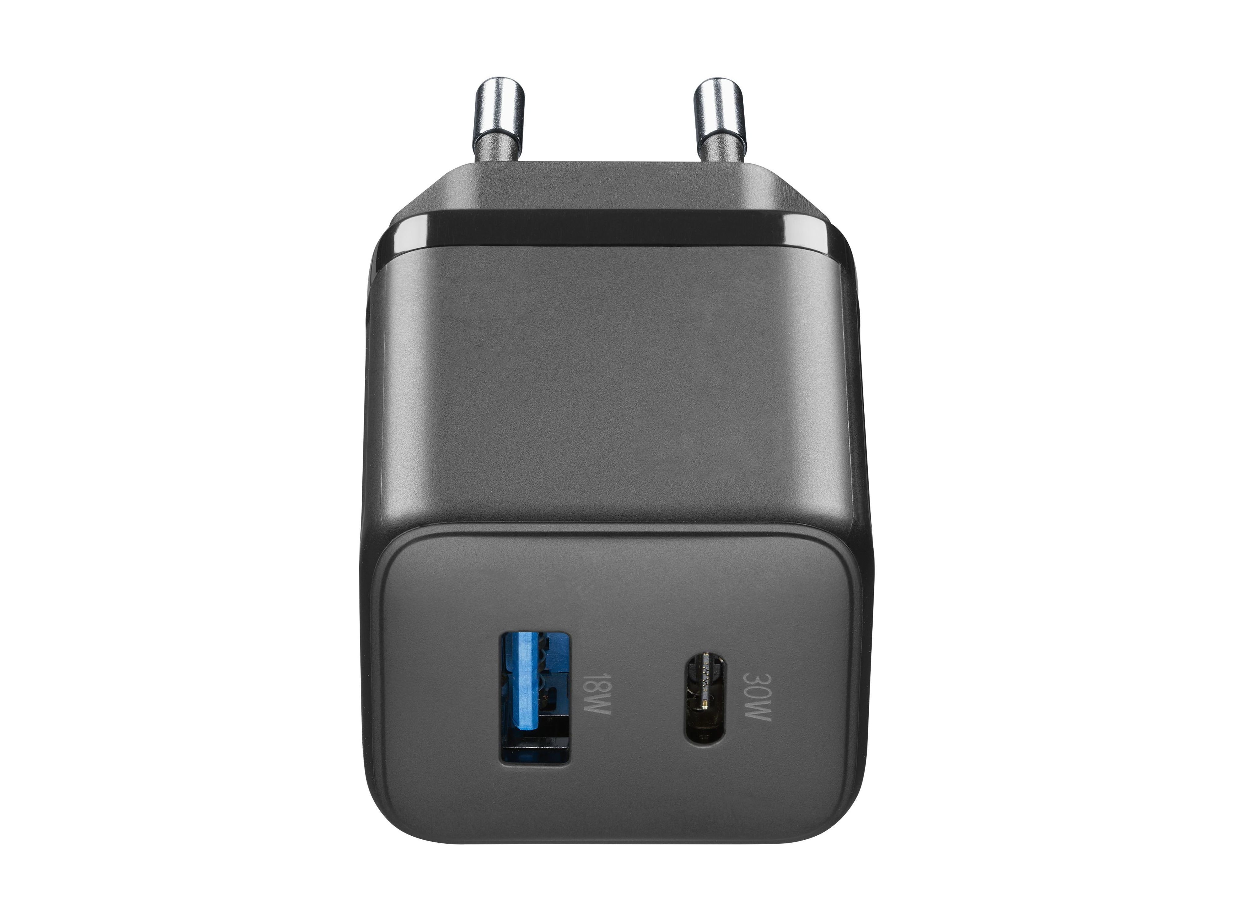 CARREGADOR CASA CELULLARLINE MULTIPOWER (2 PORTAS USB/USB-C 30W) image number 2