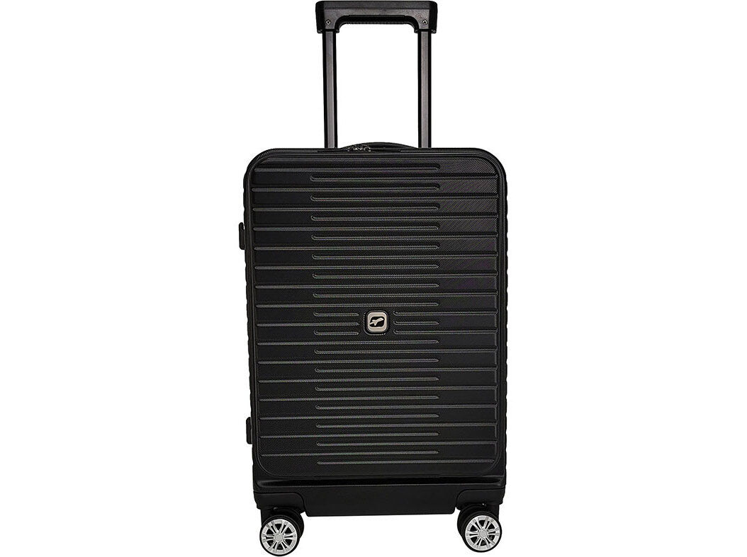 MALA DE CABINE R&Iacute;GIDA AIRPORT PRETO 8 RODAS 35X55X24CM