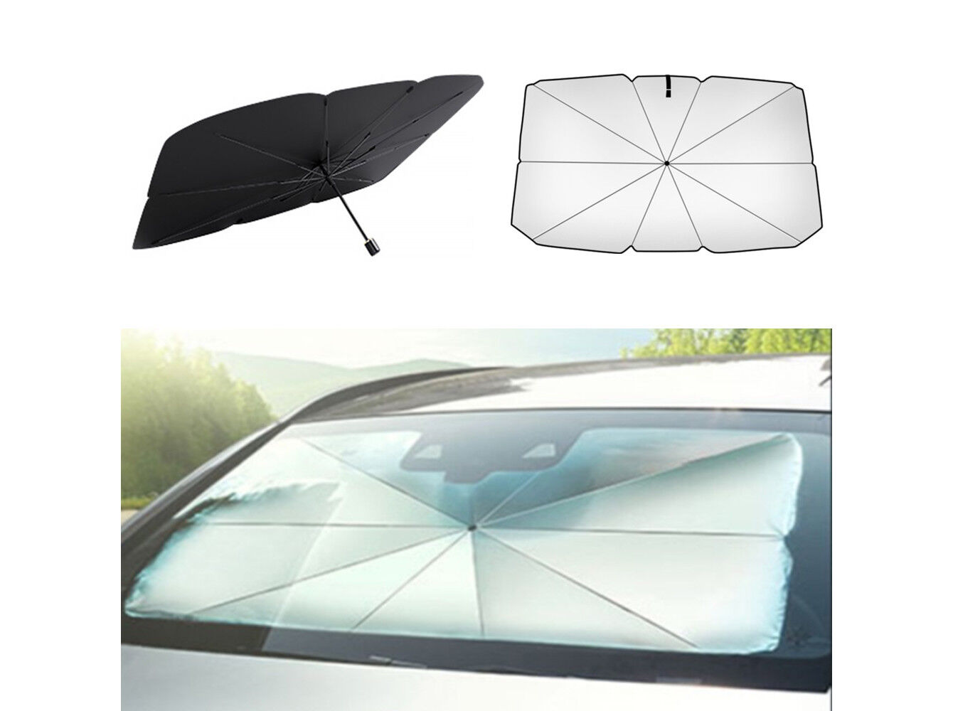PARASOL CARRO AUCHAN GUARDA-CHUVA 140X78CM