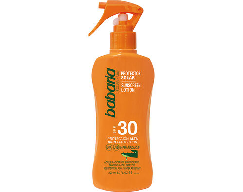 SPRAY BABARIA PROTECTOR SOLAR LEITE ALOÉ F30 200ML image number 0
