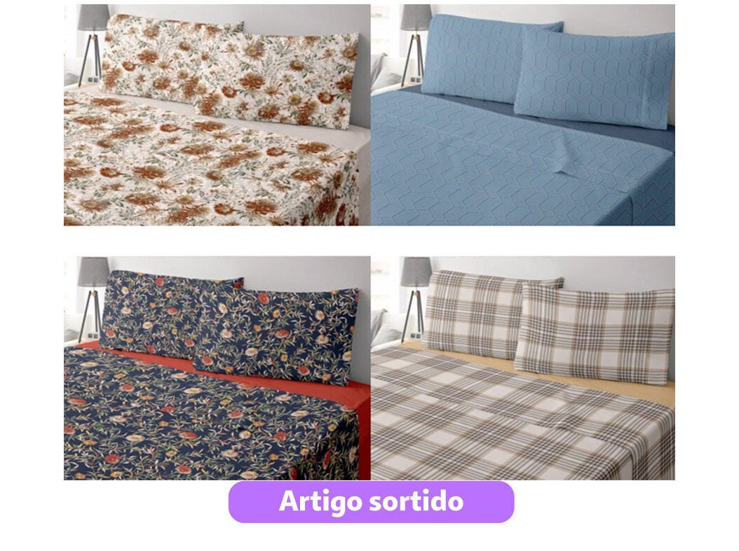 JOGO DE CAMA POLAR HOMESPECIAL ESTAMPADO 260X270CM CORES SORTIDAS