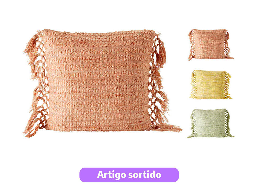 ALMOFADA 43X43CM CORES SORTIDAS