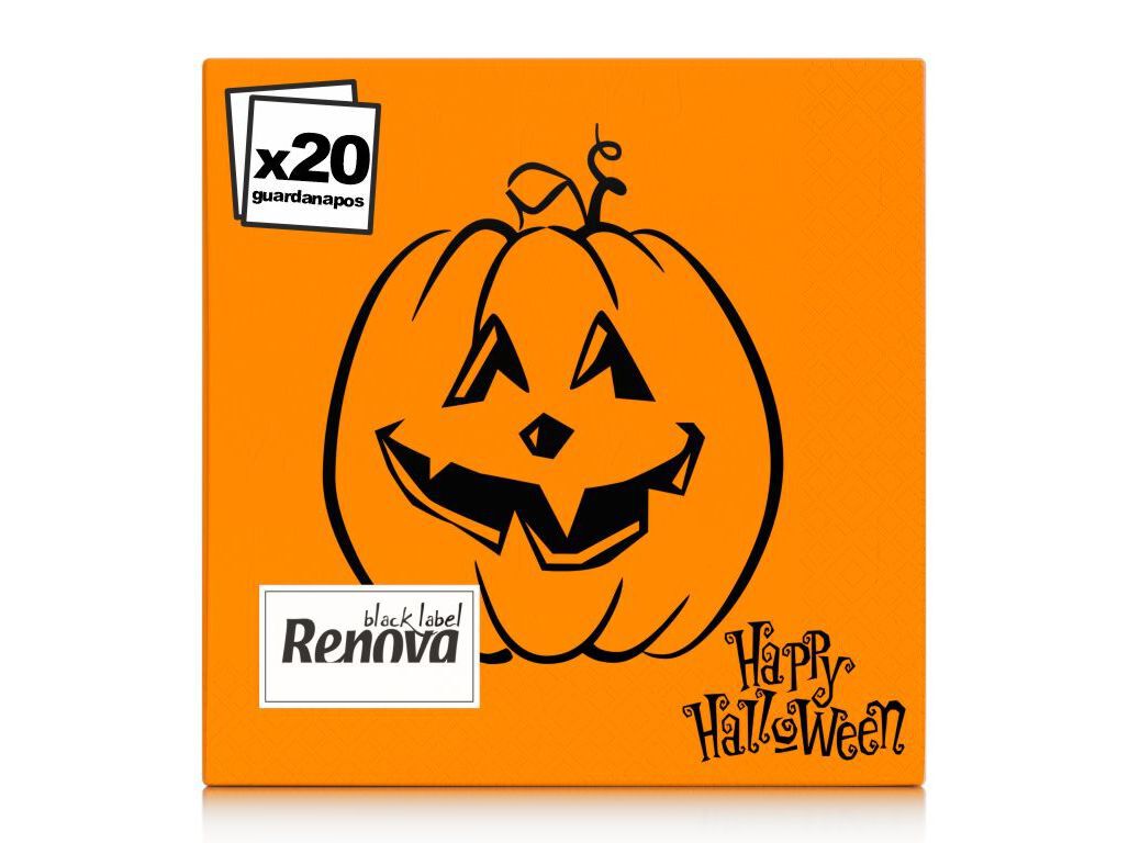 GUARDANAPO HALLOWEEN PUMPKIN RENOVA FOLHA TRIPLA 20UNIDADES 33X33CM image number 1
