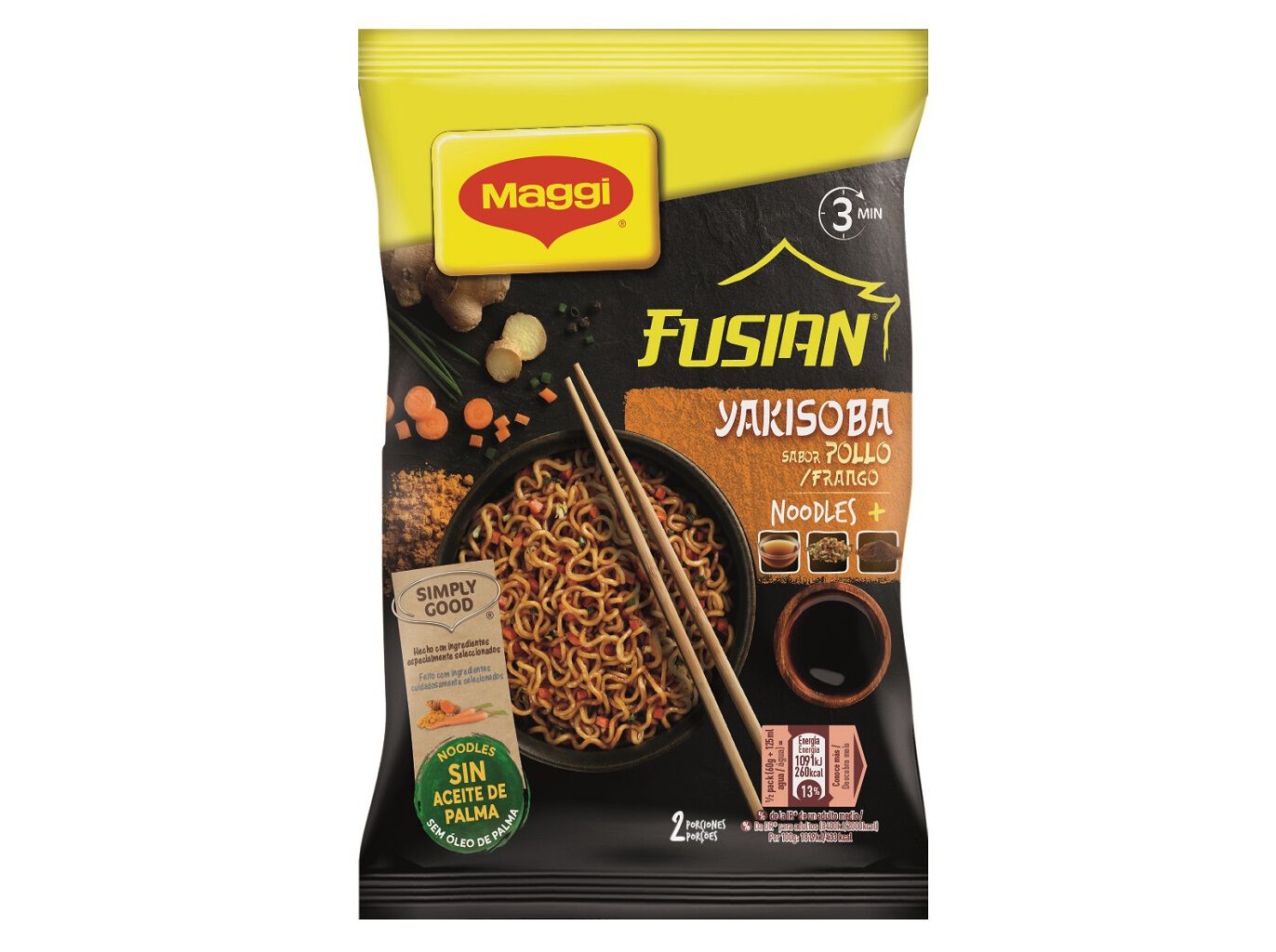 NOODLES MAGGI YAKISOBA FRANGO 120G image number 1