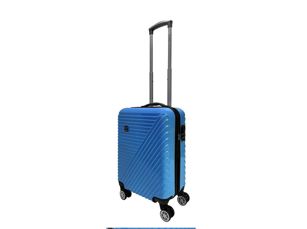 MALA DE CABINE R&Iacute;GIDA AIRPORT AZUL 8 RODAS 54X38X22CM