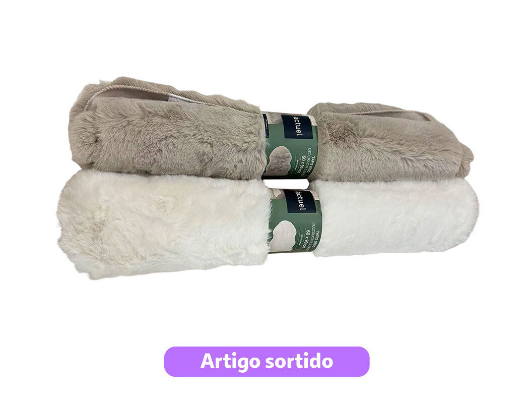 TAPETE DE P&Ecirc;LO ACTUEL 60X90CM CORES SORTIDAS