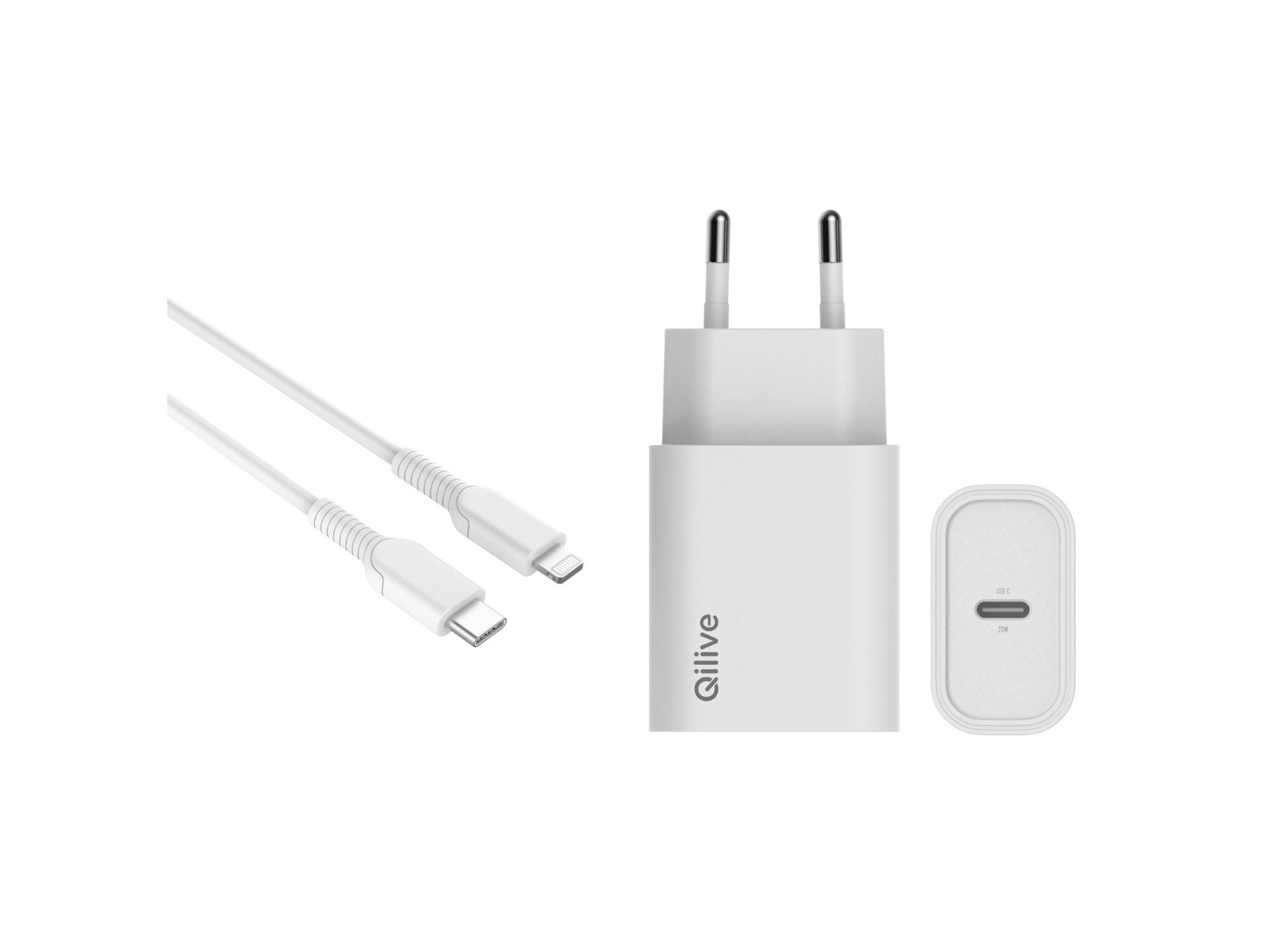 CARREGADOR 1 USBC 20W QILIVE 600183085 CSR BR USBC-8PIN MFI image number 0