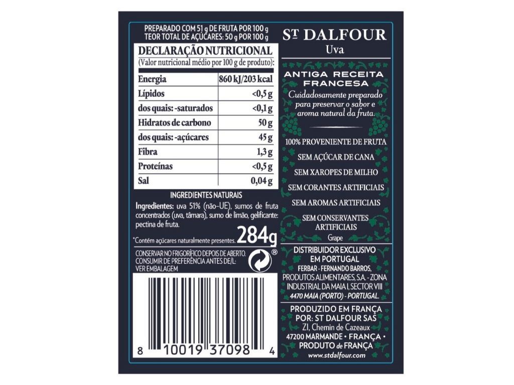 DOCE ST.DALFOUR UVA 284 G image number 1