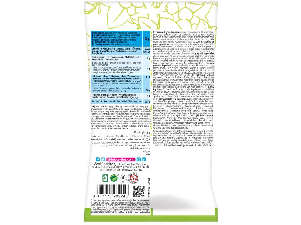 GOMAS VIDAL JELLY FRUITS 90G image number 1