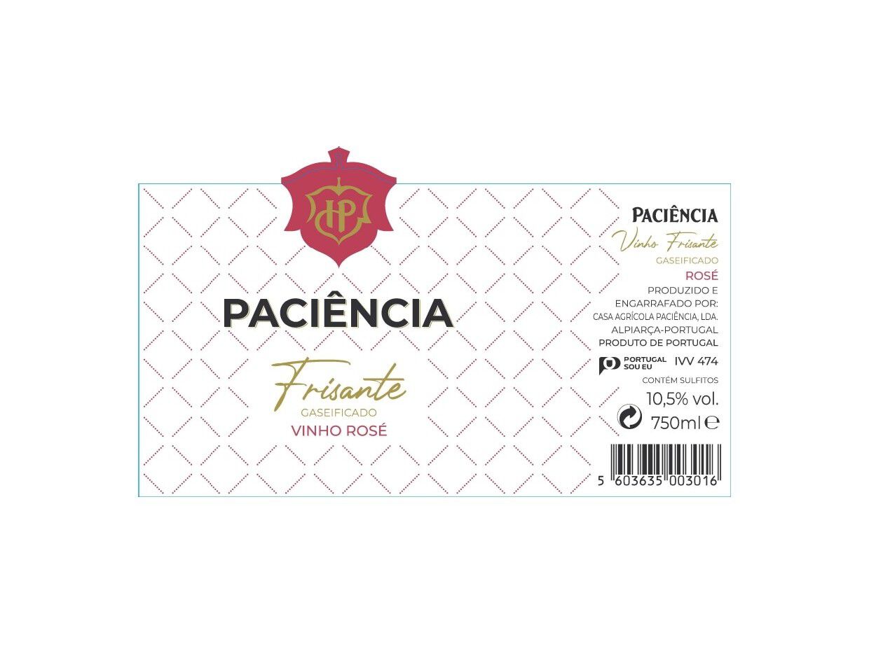 VINHO ROS&Eacute; PACI&Ecirc;NCIA FRISANTE 0.75L image number 1