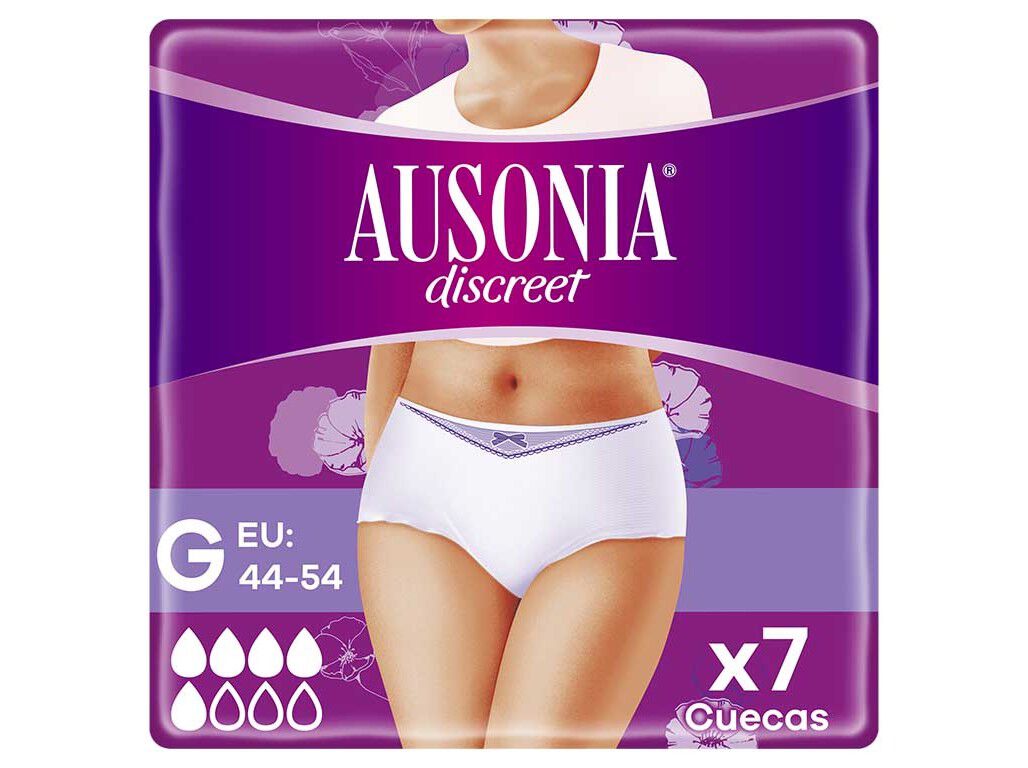 CUECAS INCONTIN&Ecirc;NCIA CINTURA BAIXA NORMAL TAMANHO GRANDE AUSONIA DISCREET 7 UN image number 0