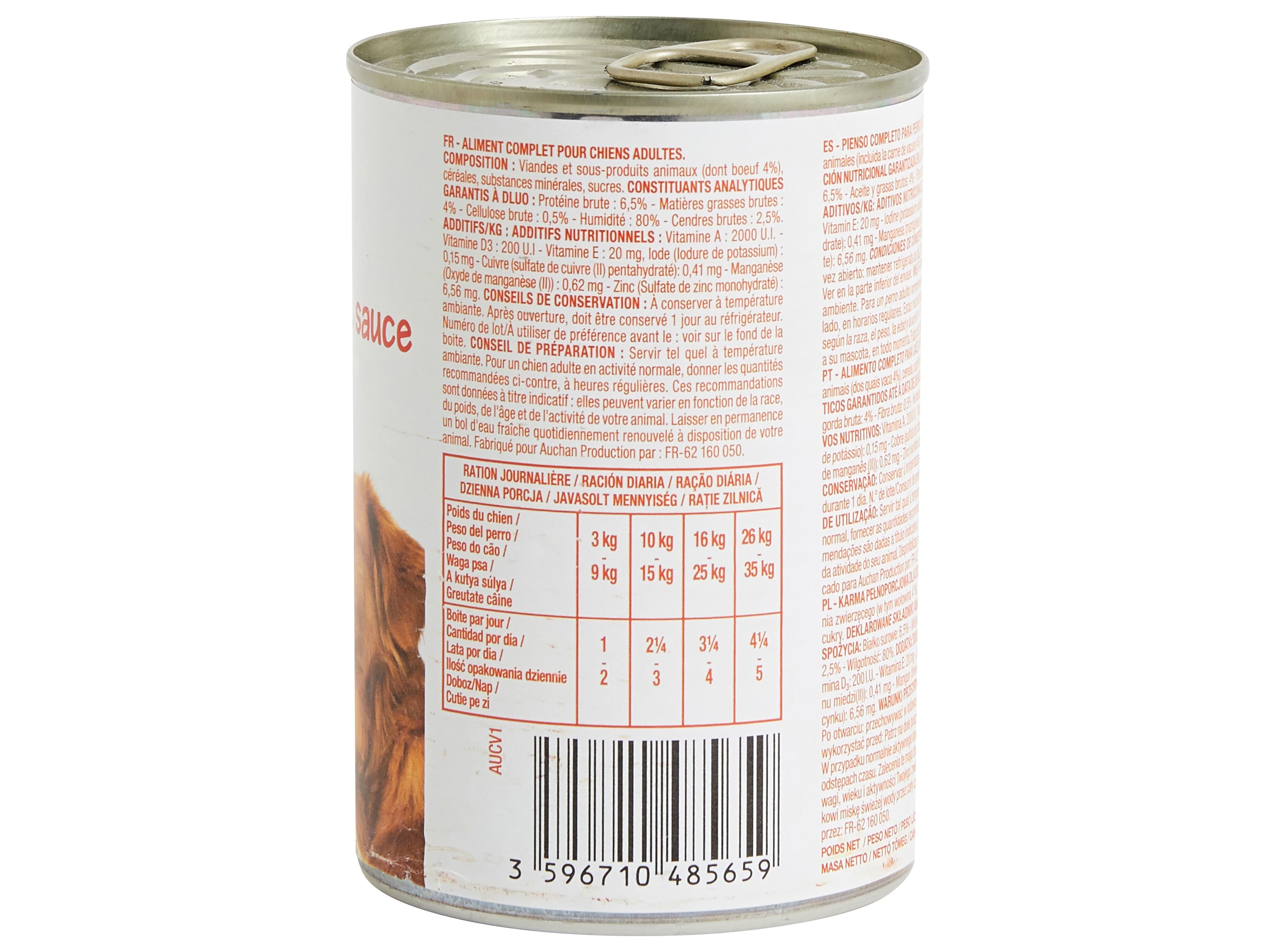 COMIDA H&Uacute;MIDA PARA C&Atilde;O POLEGAR ALM&Ocirc;NDEGAS EM MOLHO COM VACA 400G image number 3