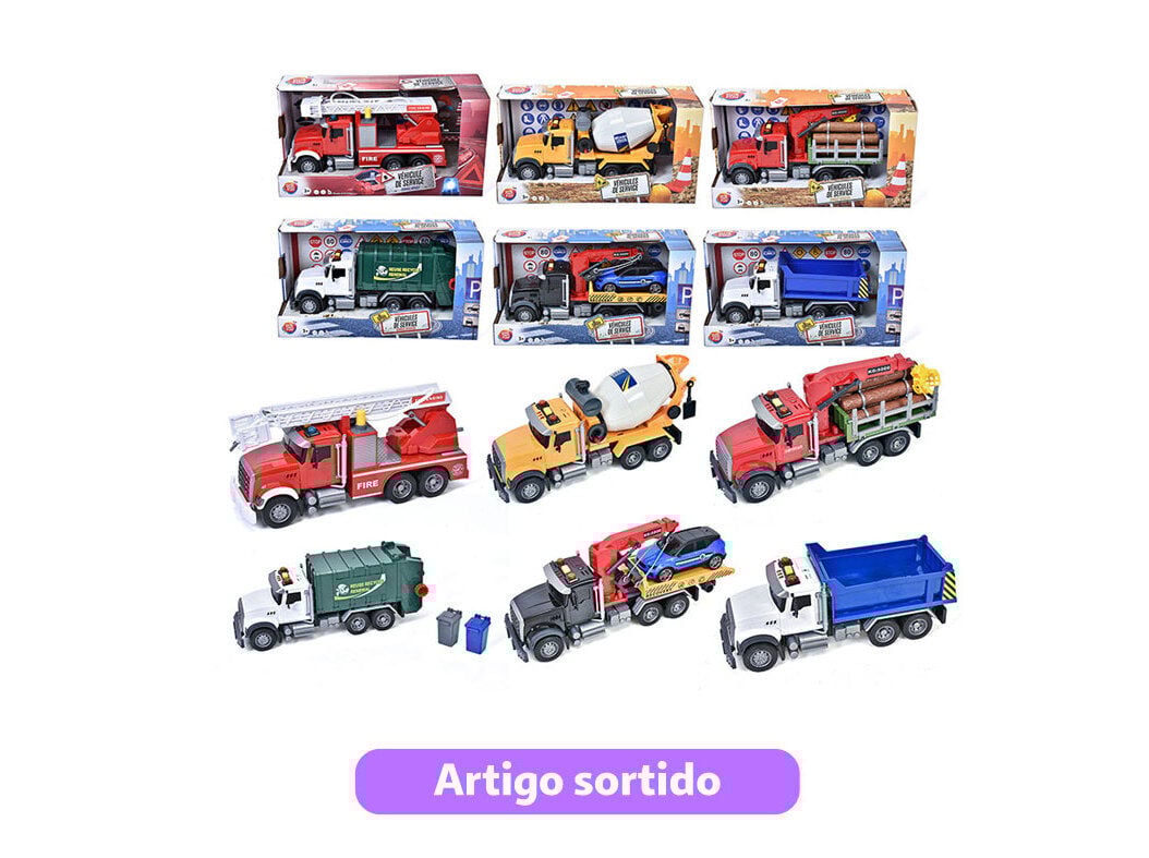 VE&Iacute;CULO DE SERVI&Ccedil;O ONE TWO FUN 1/14 COM LUZ E SOM MODELOS SORTIDOS image number 0