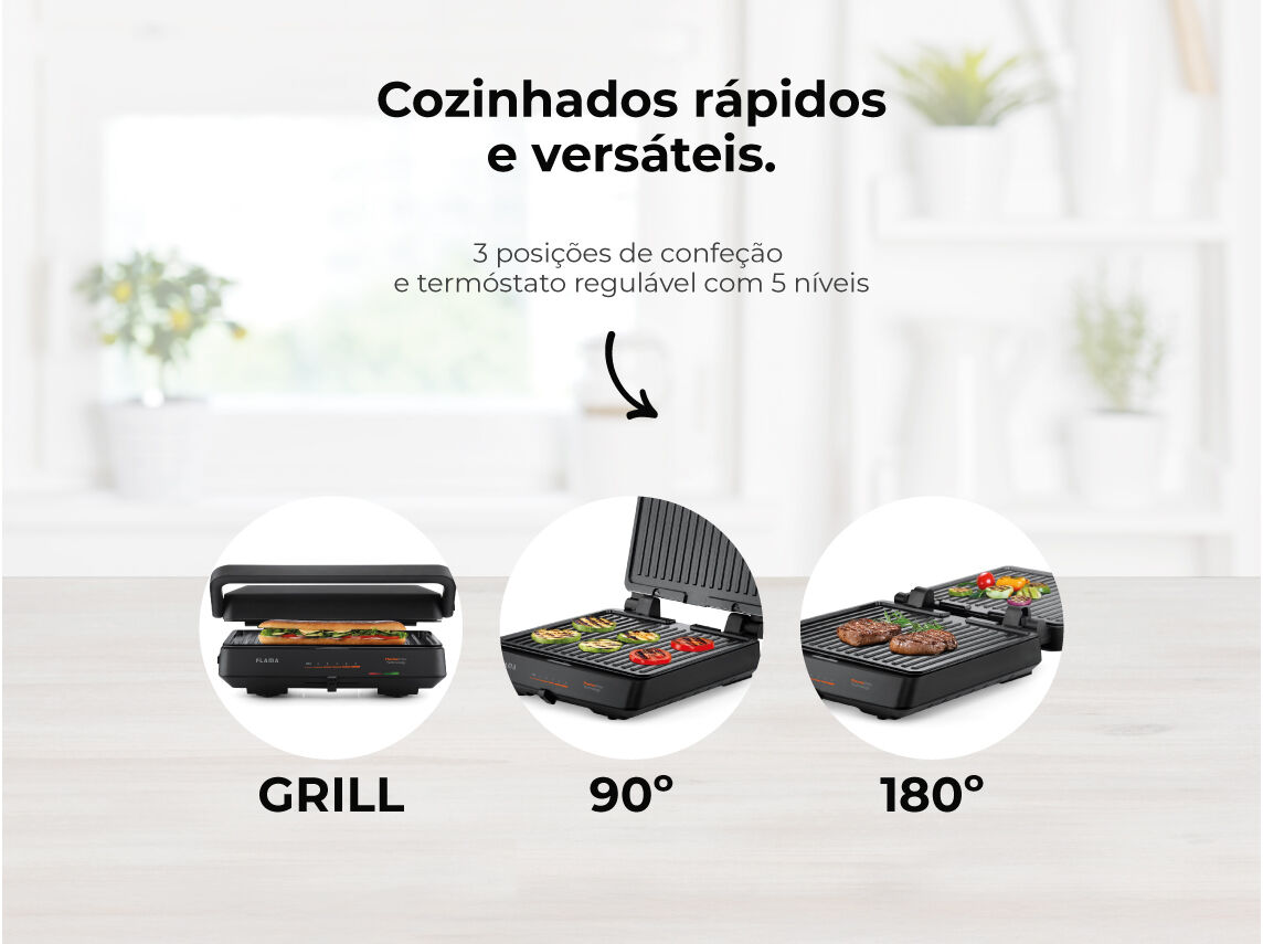 GRELHADOR DE PLACAS FLAMA 4586FL 2000W image number 2