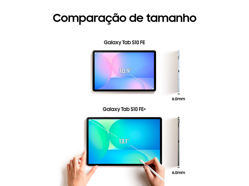 TABLET SAMSUNG GALAXY TAB S10 FE+ CINZA 128GB image number 4