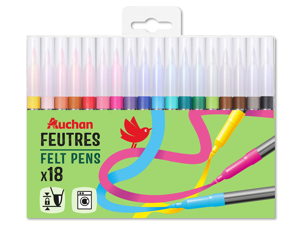 MARCADORES AUCHAN 18 UNIDADES image number 0