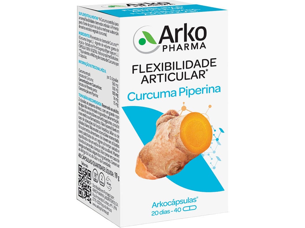 SUPLEMENTO ARKOCAPSULAS CURCUMA 40CAPS image number 0