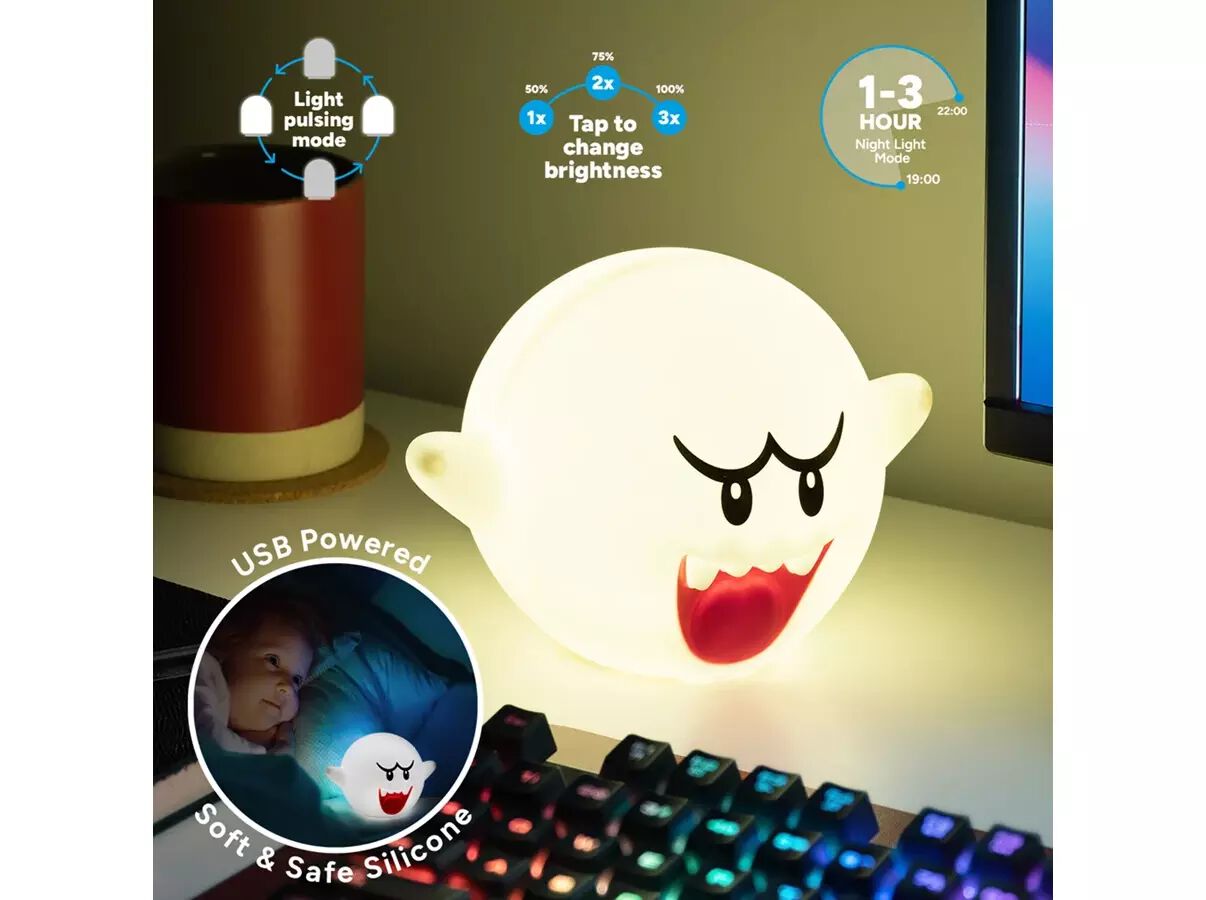 LUZ LED NEON SUPER MARIO SQUISHYGLO BOO image number 1