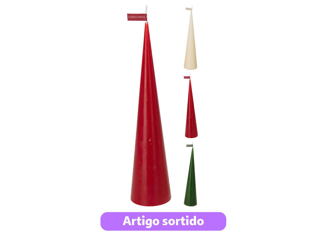 VELA &Aacute;RVORE DE NATAL &Oslash;7.3X31.5CM CORES SORTIDAS image number 0