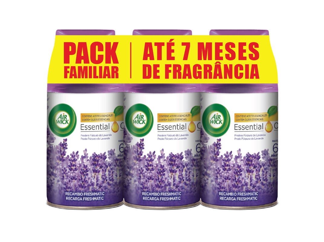 AMBIENTADOR RECARGA AIR WICK FRESHMATIC LAVANDA 3X250ML