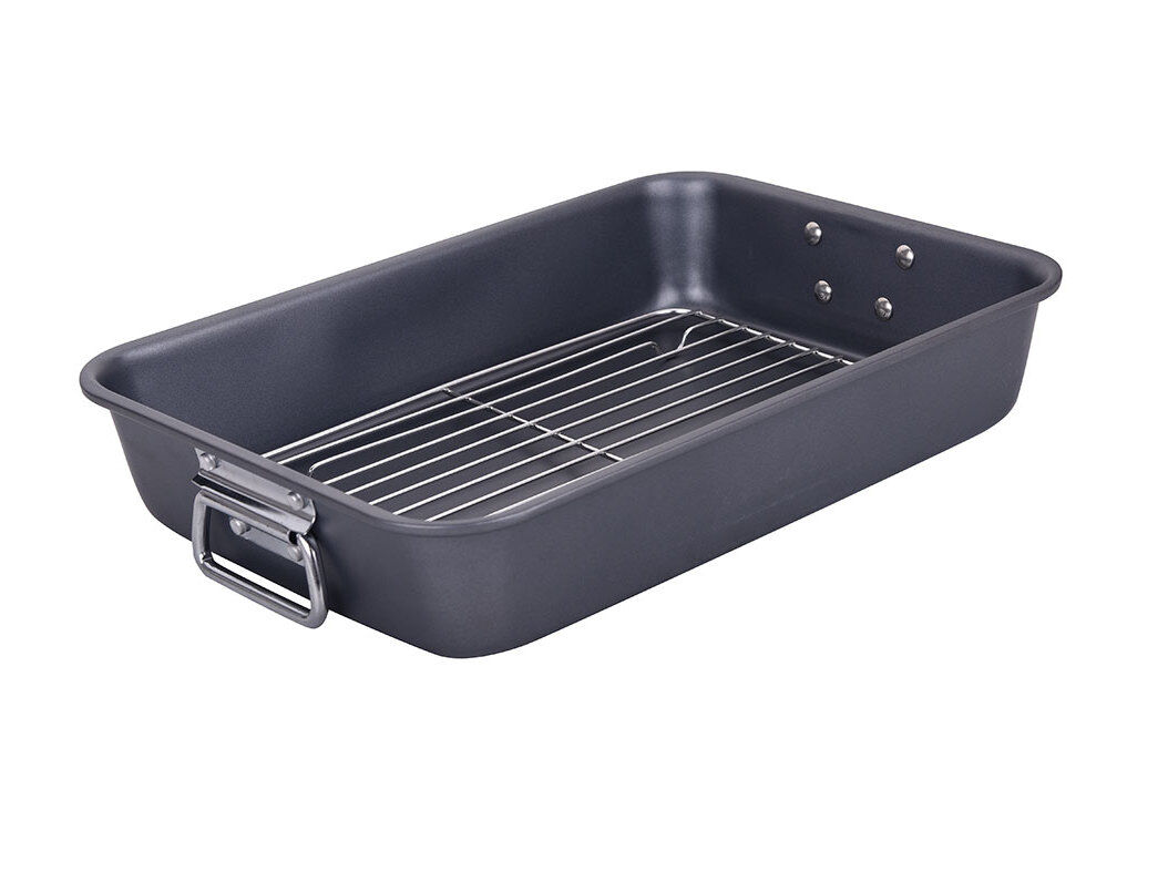 ASSADEIRA RETANGULAR ACTUEL A&Ccedil;O REVESTIDO COM PEGA 40X28.5CM