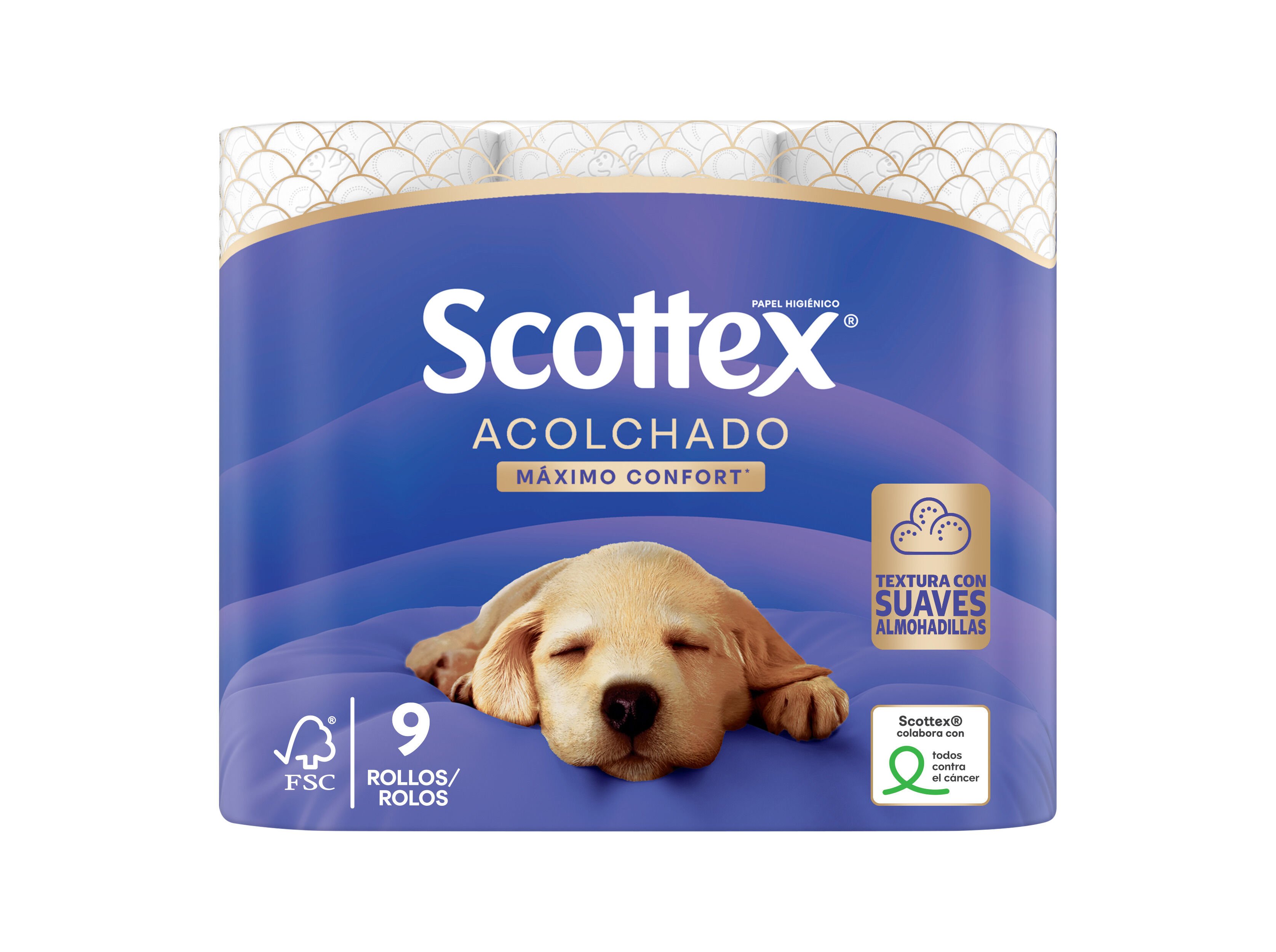 PAPEL HIGI&Eacute;NICO SCOTTEX ACOLCHOADO 9R