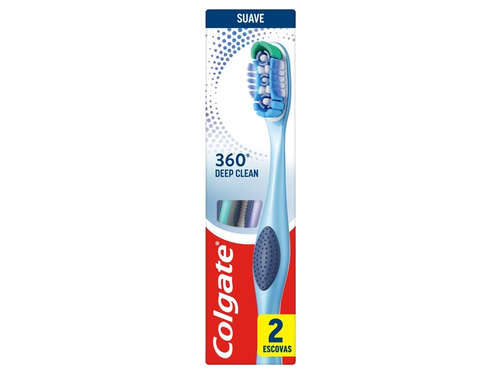 ESCOVA DE DENTES COLGATE 360 SUAVE PACK 2UN image number 1