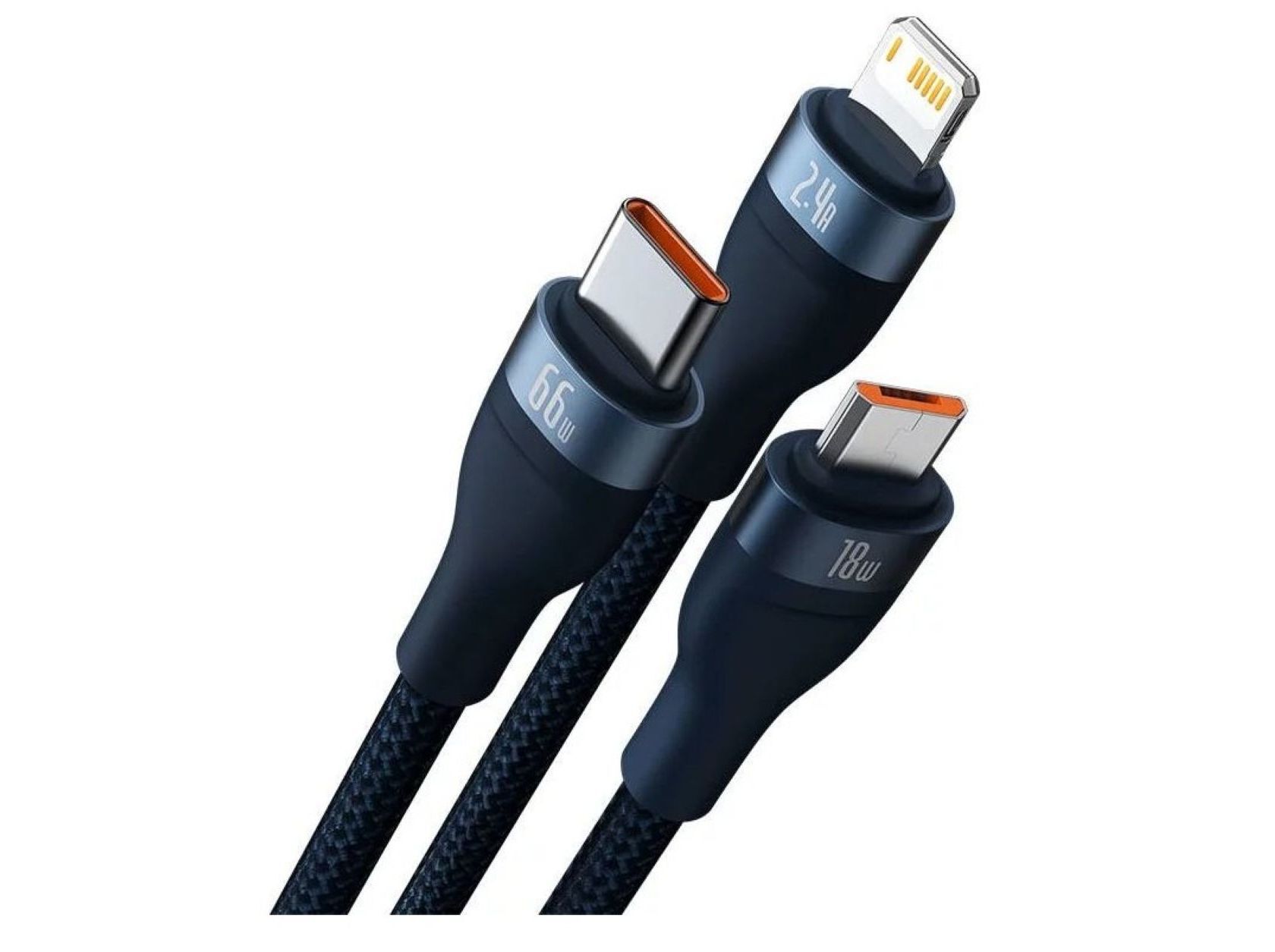 CABOS BASEUS FLASH USB-A P/ USB-C AZUL 1.2 MT image number 1