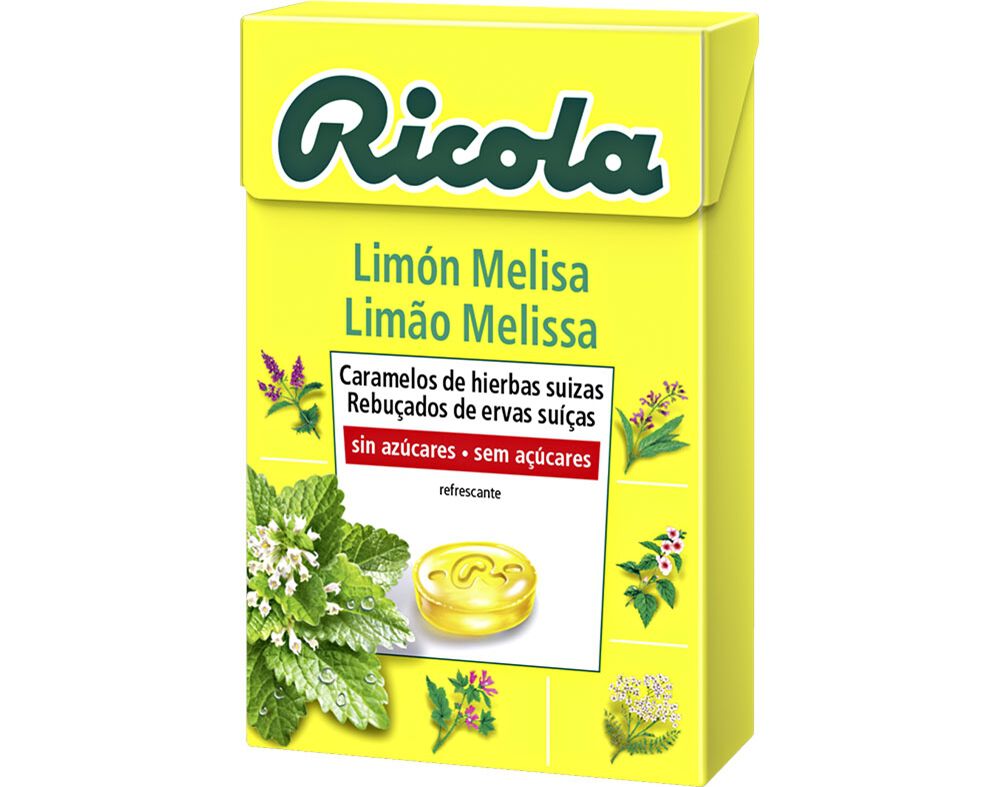 REBU&Ccedil;ADOS RICOLA SEM A&Ccedil;&Uacute;CAR LIM&Atilde;O+MELISSA 50G
