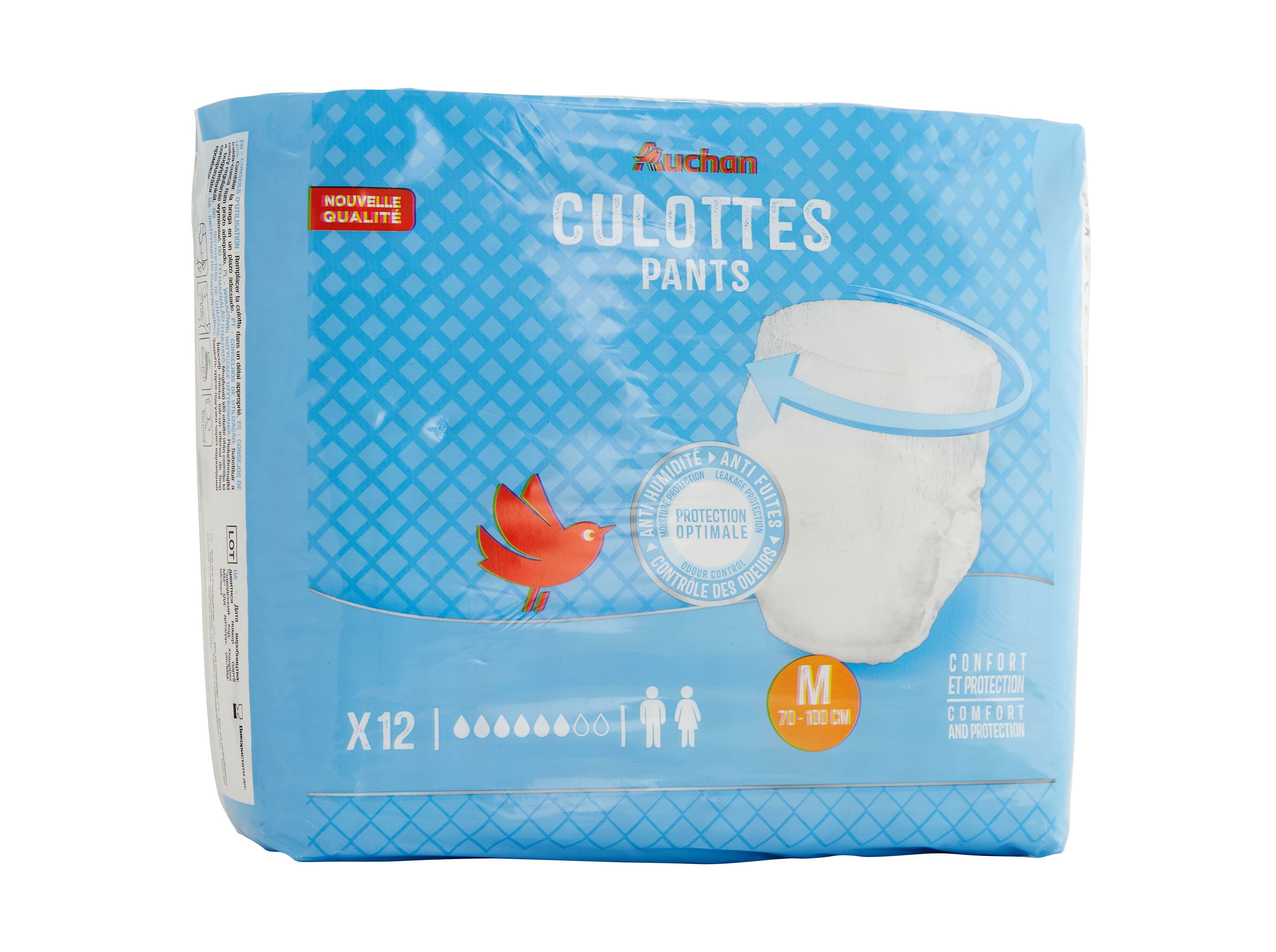 CUECAS DE INCONTIN&Ecirc;NCIA AUCHAN TAMANHO M UNISSEXO 12UN image number 1