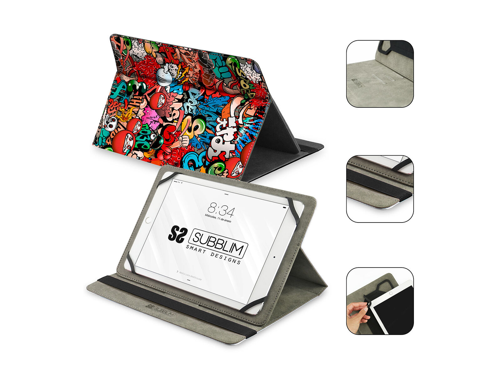 CAPA UNIVERSAL TABLET SUBBLIM AT&Eacute; 10.1" GRAFFITI image number 1
