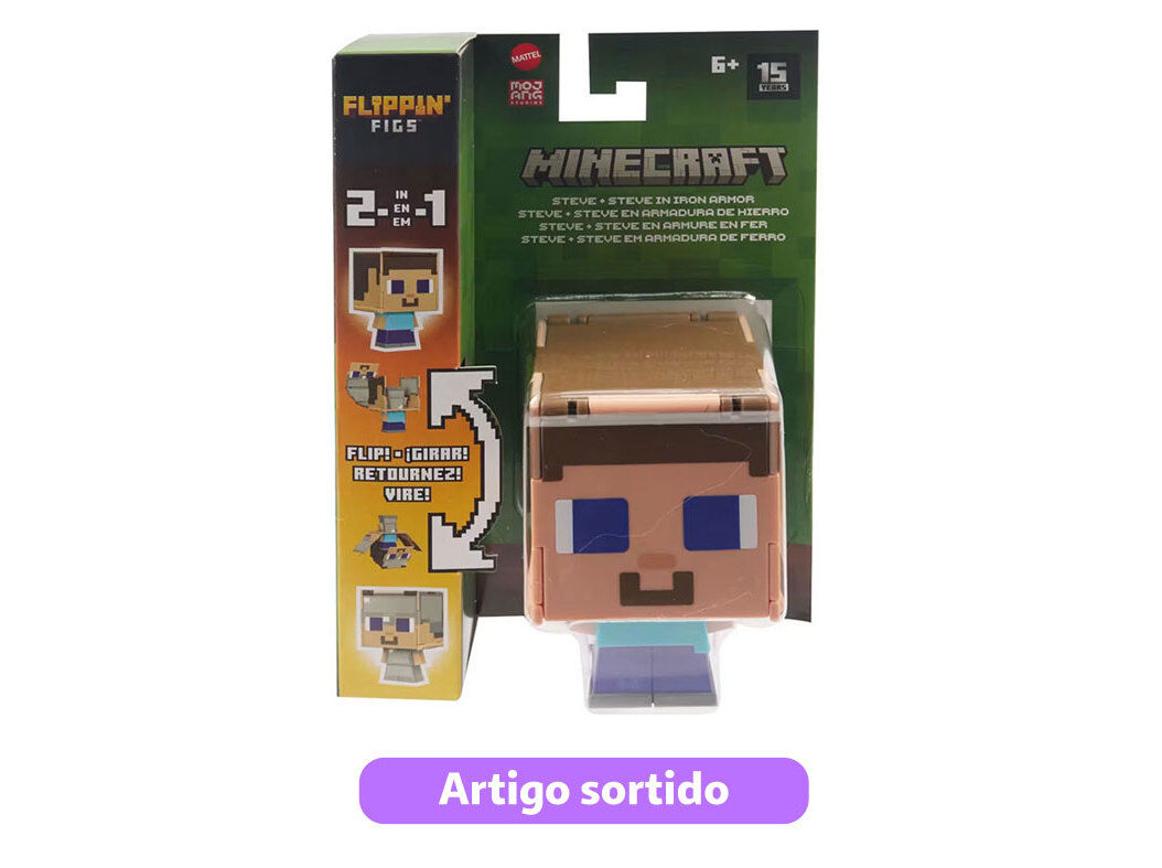 FIGURA TROC&Aacute;VEL MINECRAFT 2 EM 1 MODELOS SORTIDOS image number 0
