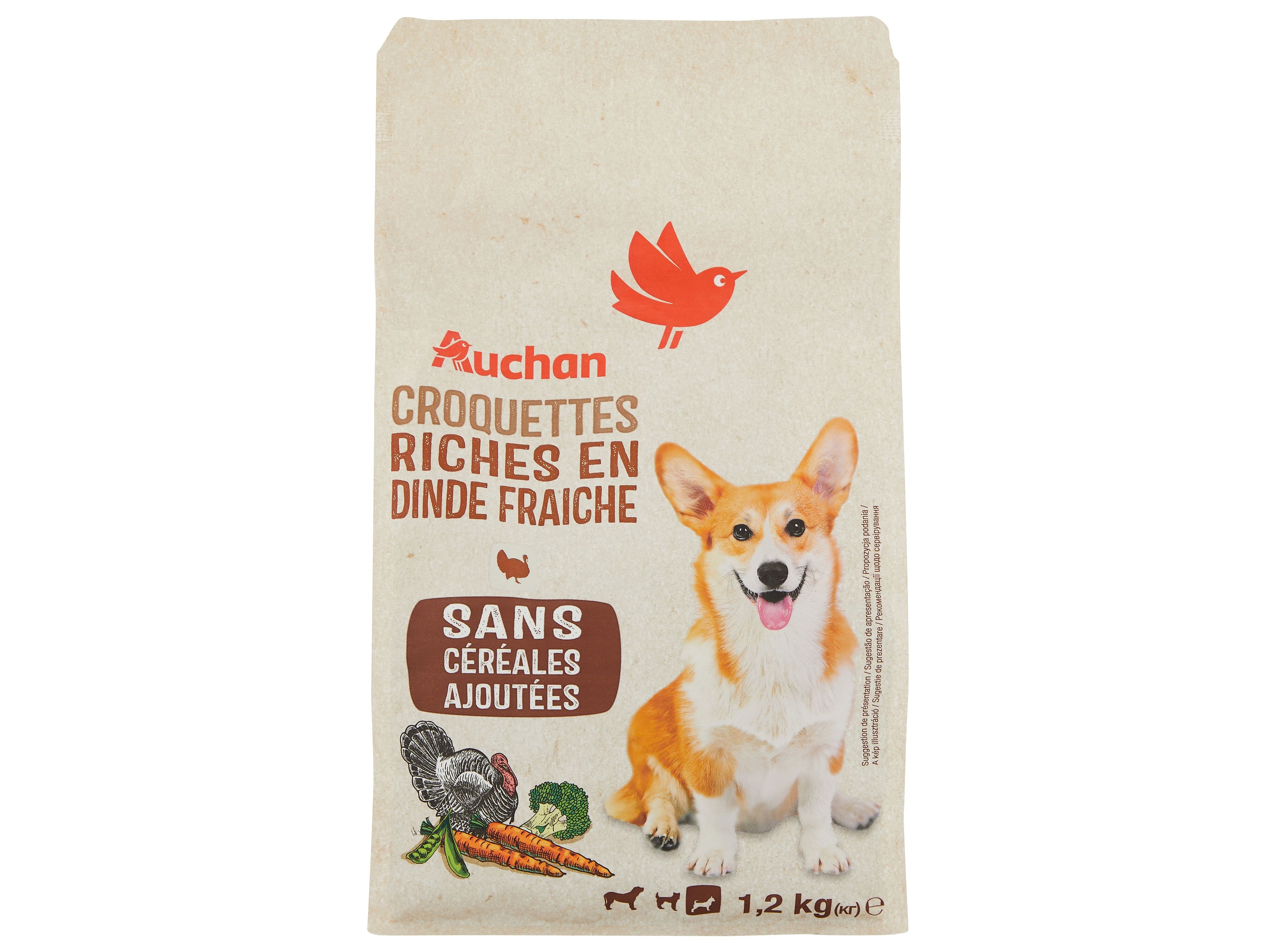 RA&Ccedil;&Atilde;O PARA C&Atilde;O AUCHAN NATURAL RA&Ccedil;AS PEQUENAS RICO EM PERU FRESCO SEM CEREAIS ADICIONADOS 1.2KG