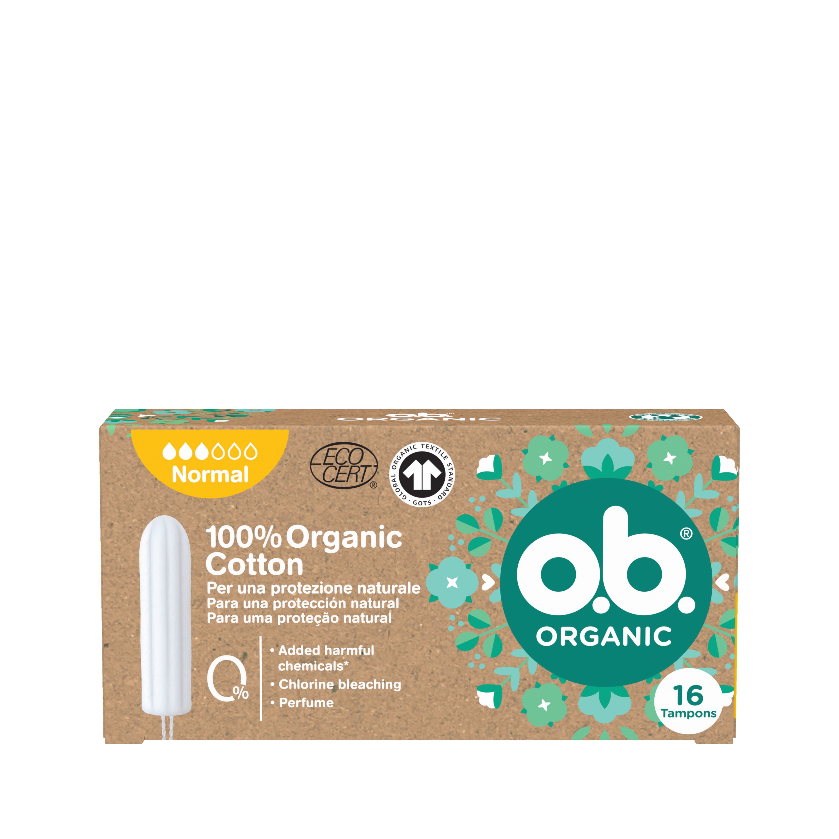 TAMP&Otilde;ES O.B. ORGANIC NORMAL 16UN