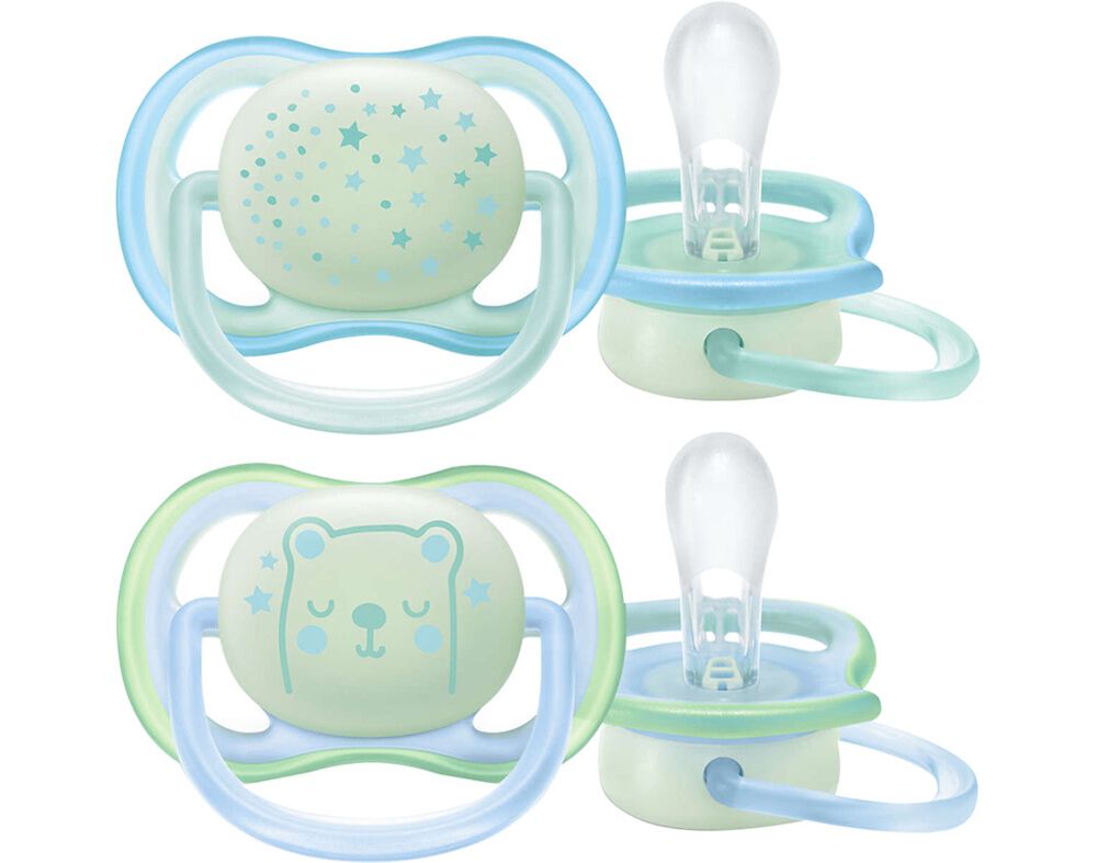 CHUPETA AVENT ULTRA AIR NOITE AZUL 0-6MESES 2UN