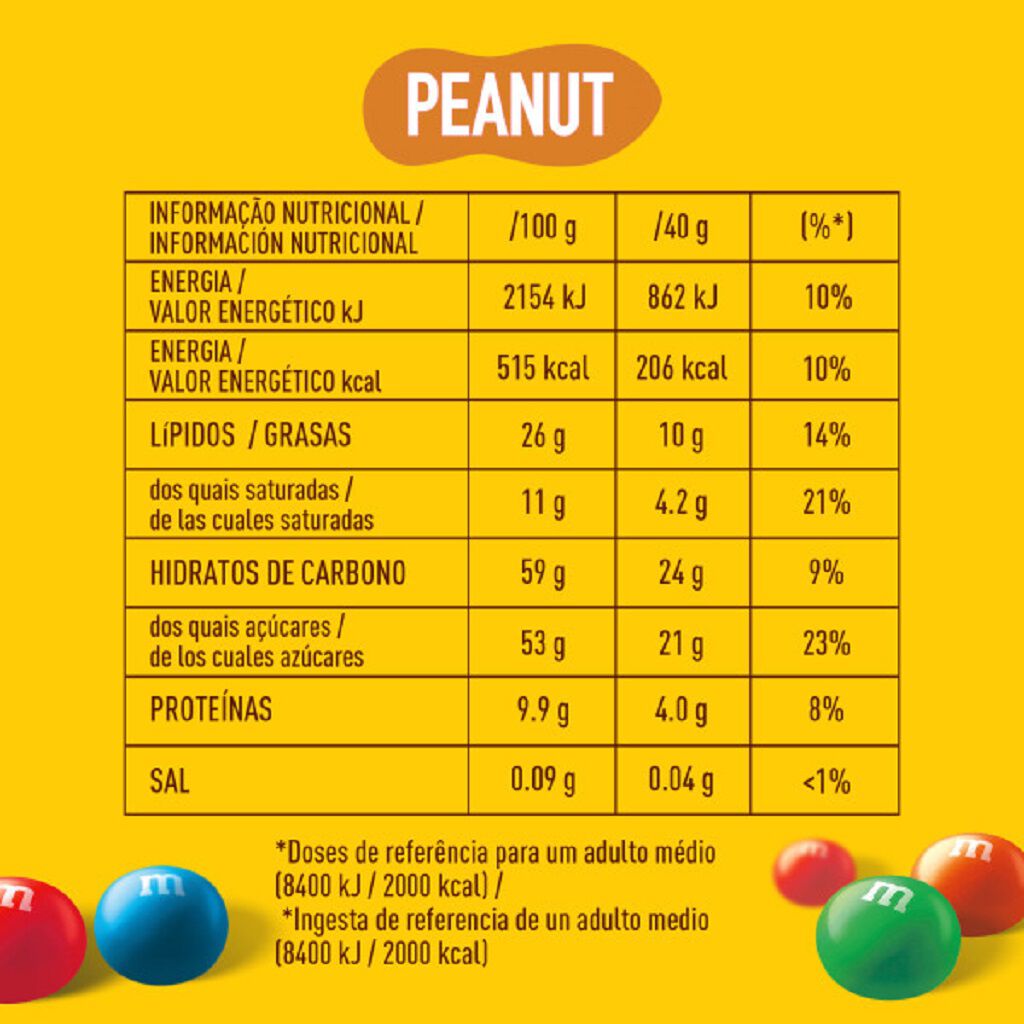 PASTILHAS DE CHOCOLATE M&M`S AMENDOIM 200 G image number 1