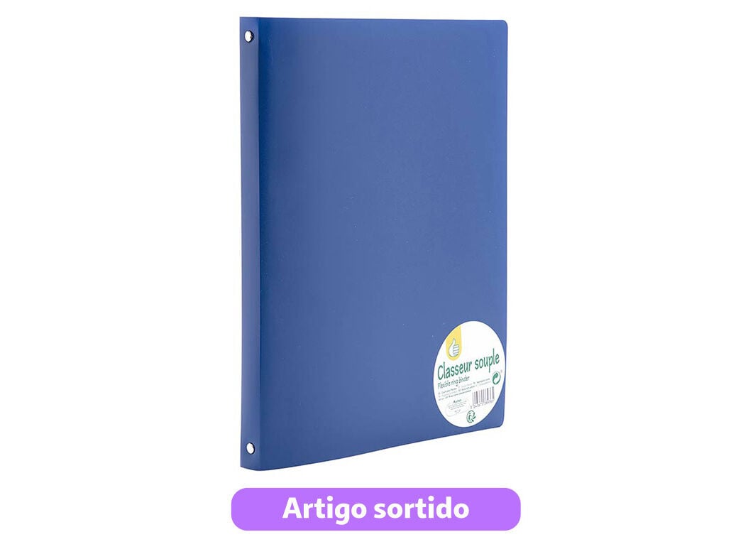 DOSSIER A4 POLIPROPILENO POLEGAR ARGOLA 16MM CORES SORTIDAS