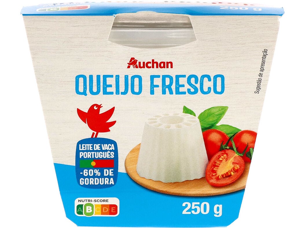 QUEIJO FRESCO AUCHAN LIGHT 250G image number 0