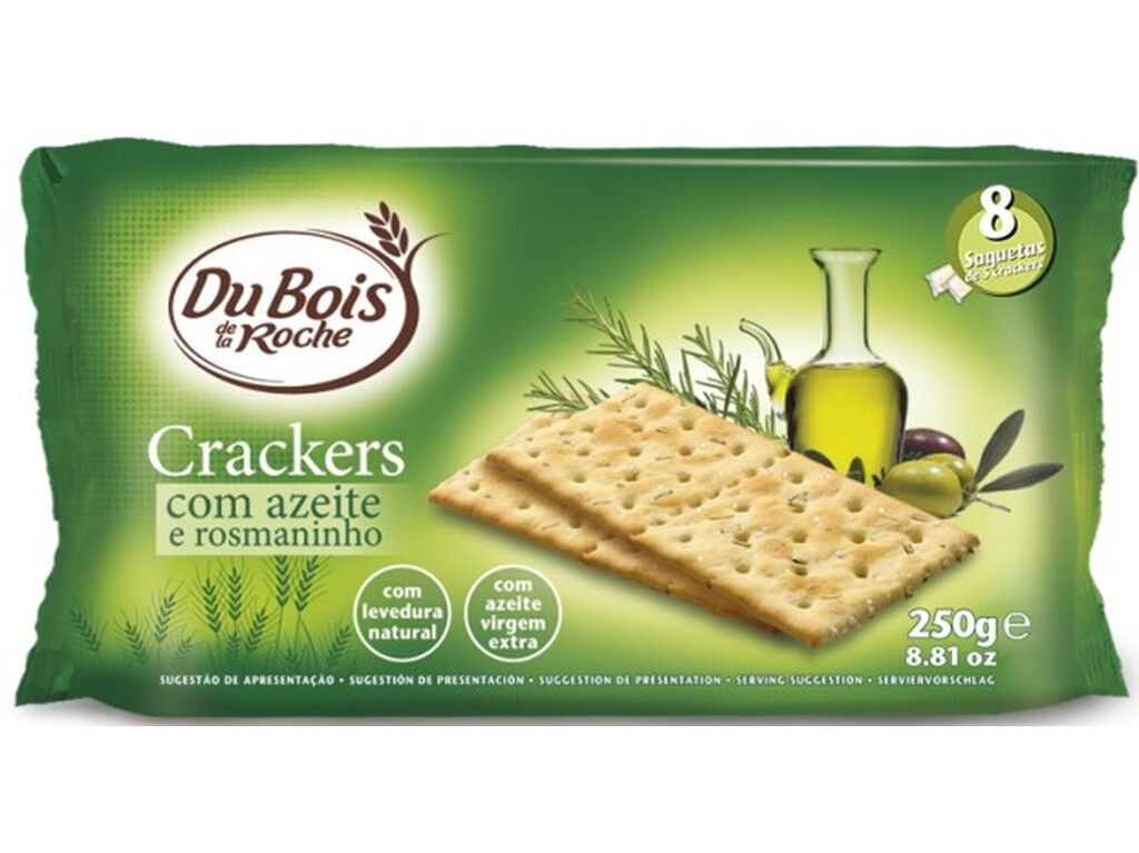 BOLACHA DU BOIS DE LA ROCHE CRACKERS COM AZEITE E ROSMANINHO 250G image number 0